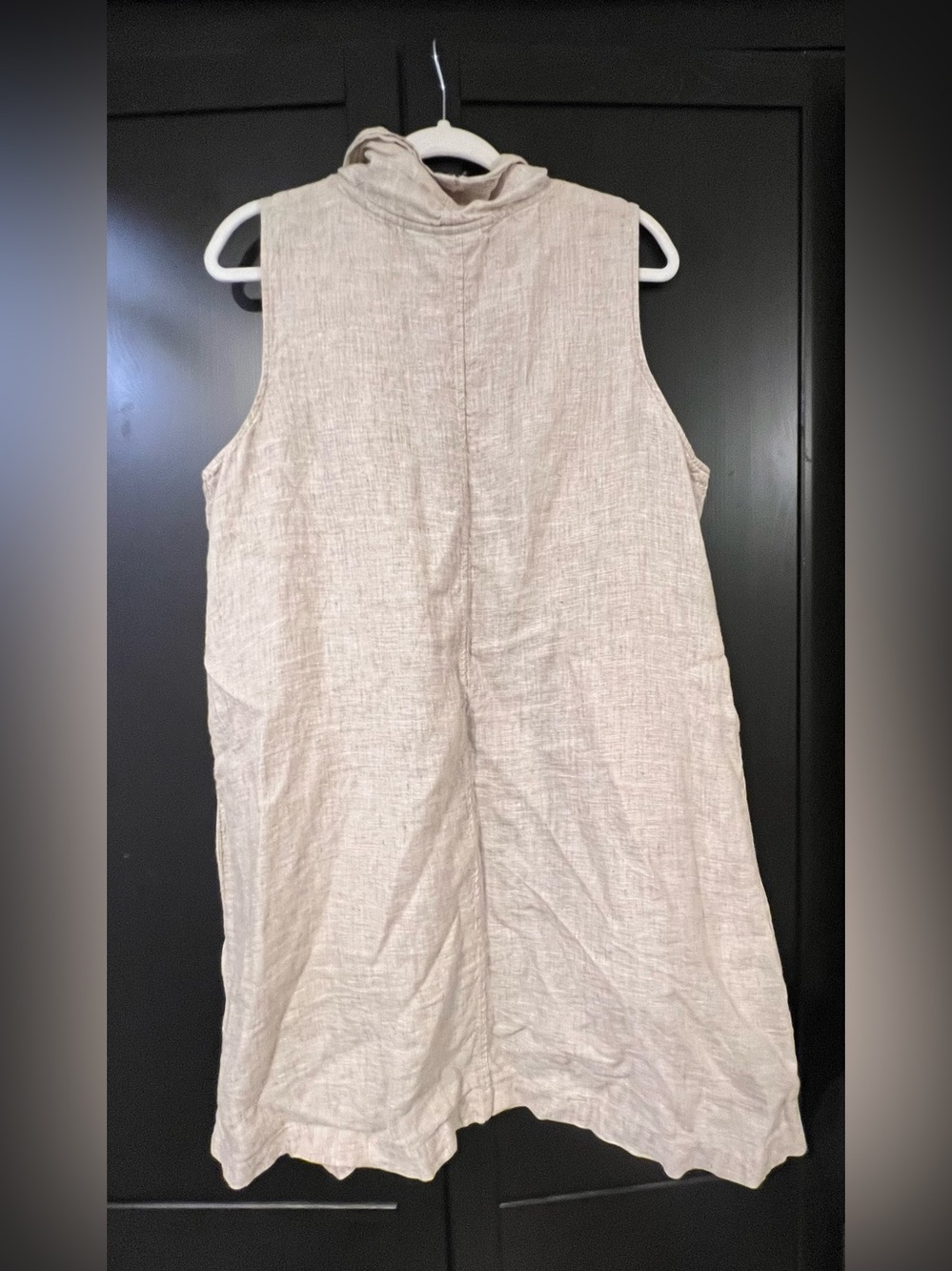 Tahari Long Linen Vest - Picture 2 of 11